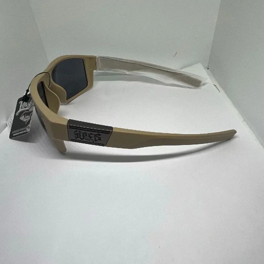 Locs Tan Hardcore Shades Wraparound UV Protection Sunglasses NWT